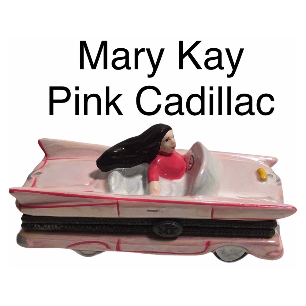 Vtg Trinket Box Mary Kay Pink Cadillac collectible award You’re a Star!